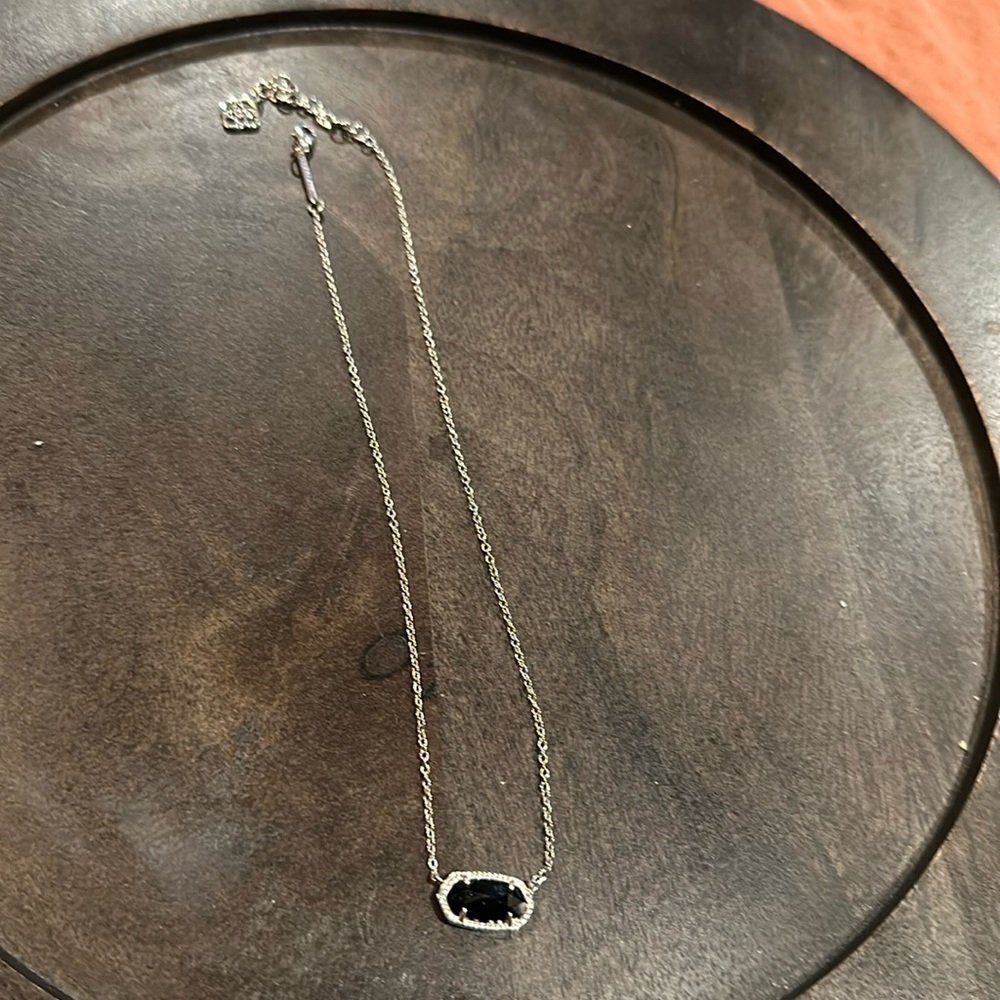 Kendra Scott Elyse necklace silver & black